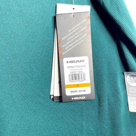 NWT Head Spin Serve Tank Deep Teal Mens Size M - Picture 2 of 11